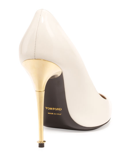 汤姆·福特TOM FORD漆皮105mm Pin-Heel高