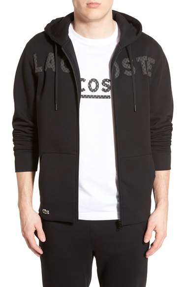 鳄鱼Lacoste半拉链超轻运动衫Logo At Neck L