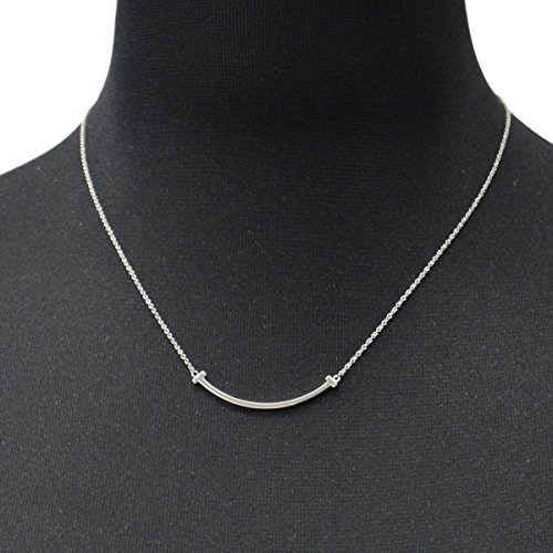 蒂芙尼TIFFANY 18KWG白金 蒂芙尼笑容迷你吊坠项链 4146厘米 [ティファニー] TIFFANY 18KWG ホワイトゴールド Tiffany T スマイル ミニ ペンダント ネック& - 美国、日本海淘首选 - 轻奢海淘电商 - 冰帆海淘，惠购全球