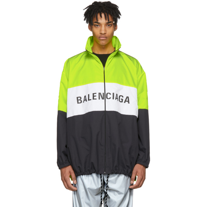 巴黎世家balenciaga yellow &黑色logo运动夹克