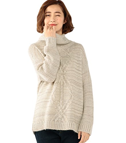 DECOY女式高领中长款毛衣宽松 (デコイ)