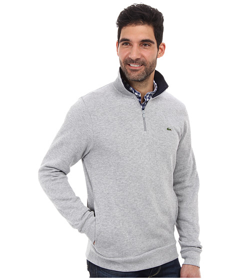 鳄鱼Lacoste半拉链超轻运动衫Logo At Neck L