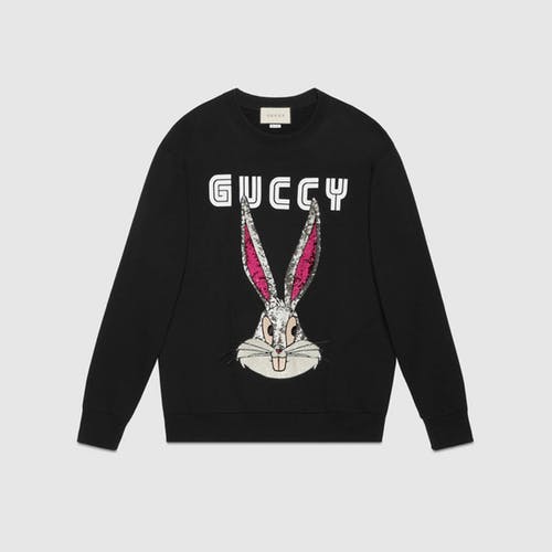 古驰Guccify Yourself印花运动衫-象牙白棉制(