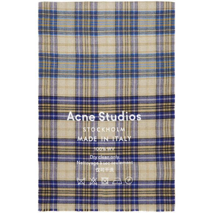 Acne Studios Brown Cassiar格子围巾