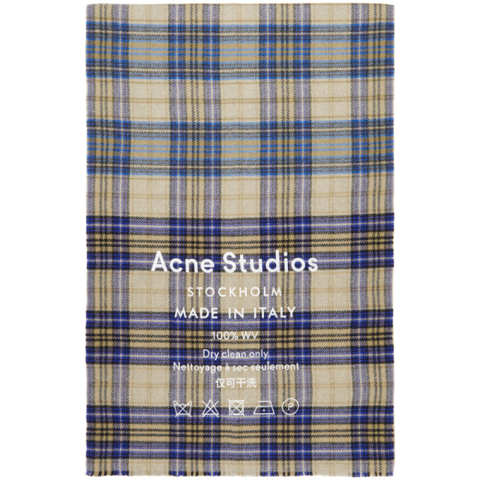 Acne Studios Brown Cassiar格子围巾