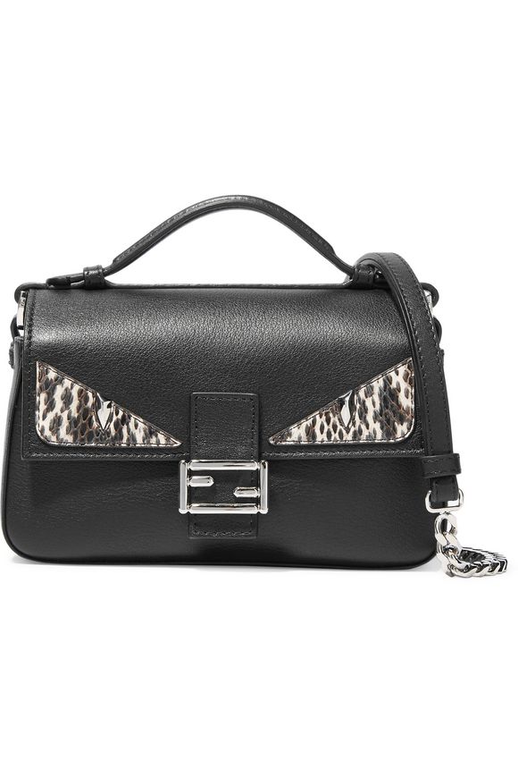 芬迪Fendi黑色迷你'Mon Tresor'水桶包